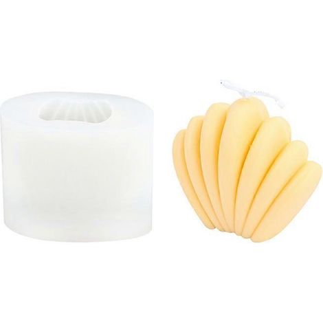 Moule à bougie 3D en forme de coquillage, moule à savon pour la fabrication de bougies, outils de décoration pour gâteaux et chocolats, plats à pâtisserie