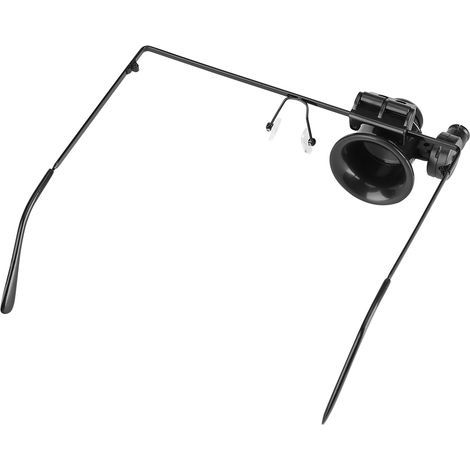 Lunettes de réparation de montres à verre unique, loupe grossissante 20x, outil de bijoutier avec éclairage LED (1/5)
