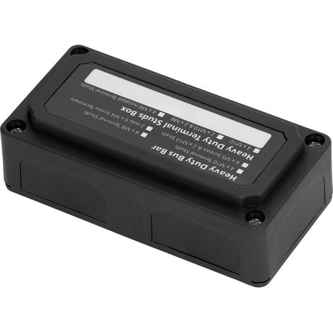 300A 48V DC Stromverteilerblock mit M8-Schraubklemmen für Auto und Boot, schwarze Stromschiene (1/5)