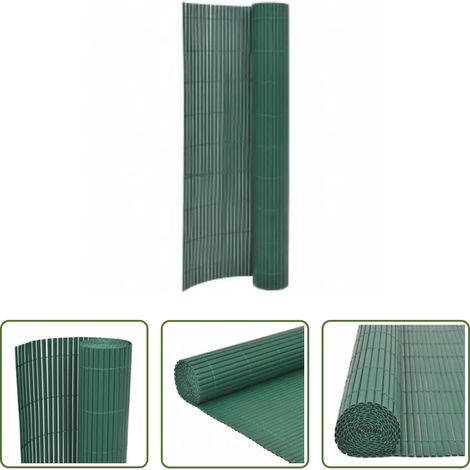 vidaXL Clôture décorative - Clôture de jardin double face 110x500 cm Vert (1/5)