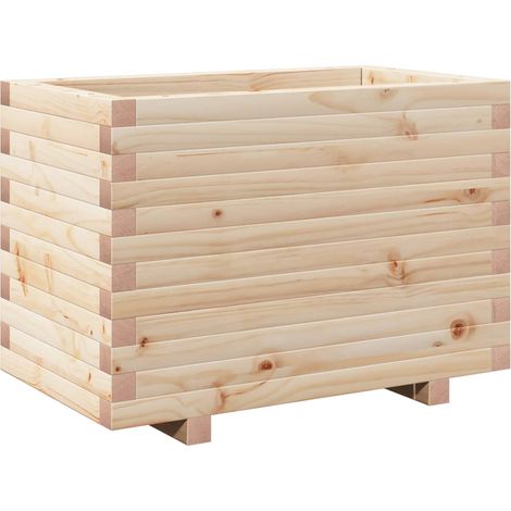 Vassoio per fioriera aiuola rialzata piante fiori terrazza giardino 70 x 40 x 49,5 cm legno di pino massiccio marrone 020037787