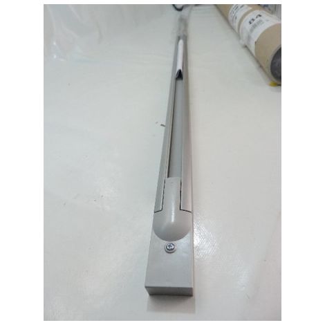 Rail monophasé 1 allumage 1m gris alimentation incorporée avec embout et fixation S-MINOR RAIL 024 ARIC 0364