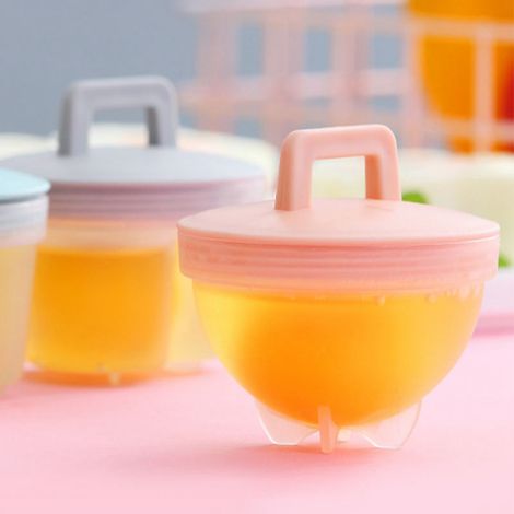 cuiseur à œufs vapeur, moule à œufs, aliments pour bébé, crème aux œufs, cuiseur à œufs ménager, tasse antiadhésive, friteuse à œufs pour le petit-déjeuner, gris (1/5)