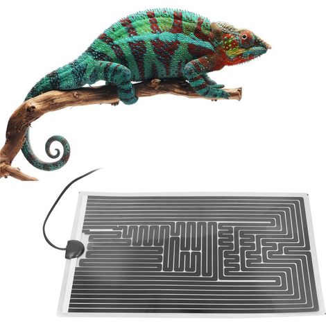 Tapis chauffant 42 x 28 cm avec réglage de température, 220 V, 20 W, convient aux reptiles, tortues, serpents, lézards, geckos, bernard-l'hermite et tortues terrestres tapis chauffant pour terrarium (1/5)