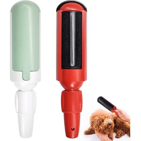 Brosse Anti Poils - 2pcs - Autonettoyante - Réutilisable - Pour Chien et Chat (1/4)