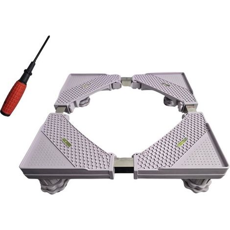 Rehausseur pour lave-linge – 39-48 cm – 7-11 cm – Niveau à bulle – Charge 150 kg (1/4)