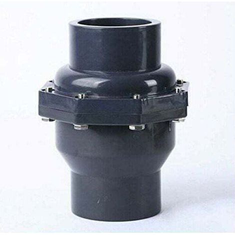 Clapet anti-retour 脿 bascule en PVC avec double , XU,raccord pour tuyau de pression m茅trique (DN20 桅25 mm) --Crezuo (1/4)
