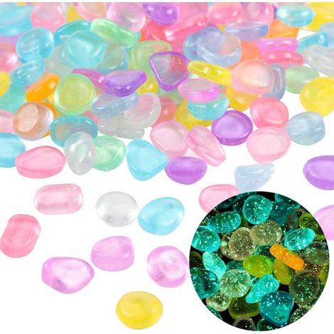 150 pierres lumineuses en résine - Pierres phosphorescentes - Galets lumineux - Pierres pour aquarium - Pierres décoratives - Décoration de jardin - Pour aquarium, bassin, jardin, terrasse, allées, pl (1/5)