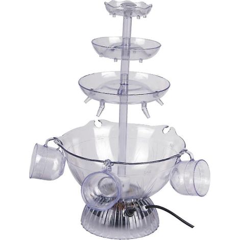 Fontaine à boissons décorative à 3 niveaux pour vin rouge et champagne - QH (1/4)