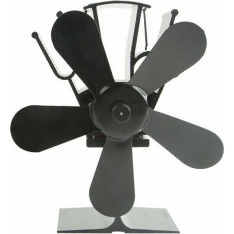 Wood stove fan, five-blade thermal chimney fan for wood/fireplace/gas/pellet/log stoves, thermal power (1/5)