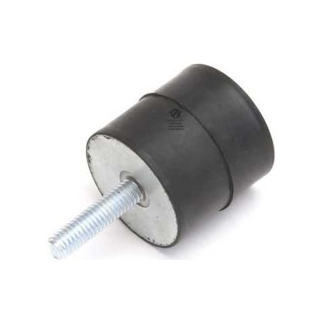 Silent bloc, plot antivibratoire universel 30 x 30 mm. Mâle M6 / Femelle M6 (1/4)