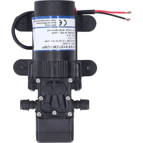 GARRYFIZH Professionnel Miniature DC Booster Pump 1.0GPM 2.5A 35PSI Permanent Magnet Motor Self Priming Sprayer DC12V – Haute résistance, bricolage, atelier, construction, installation (1/5)