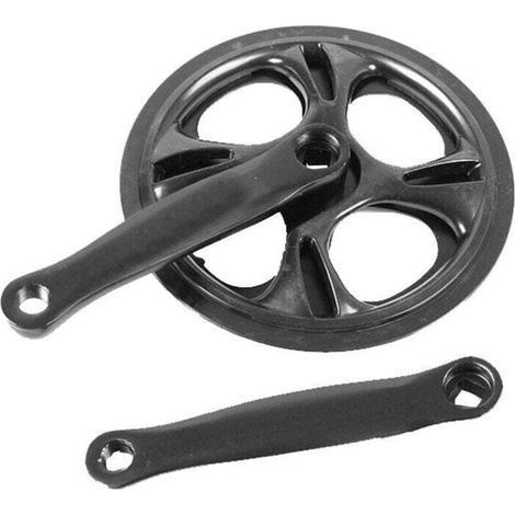 Folding Bike Single Speed Crankset 42 Teeth Road Bike 152mm Crankset for Hollow Tooth Plate Bicycle Wheel (1/4)