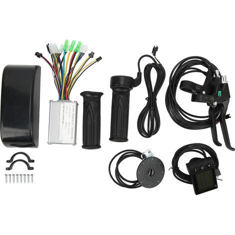 Kit conversion vélo électrique 250W avec contrôleur 15A, panneau S866, poignée de frein et poignée tournante. (1/5)