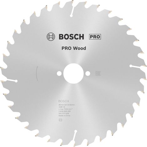 Bosch PRO Wood Kreissägeblatt, 216 x 2,6 x 30 mm, T34
