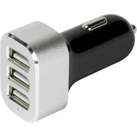 Caricatore Universale da Auto 3p USB 5100 mAh Nero/Silver (1/4)
