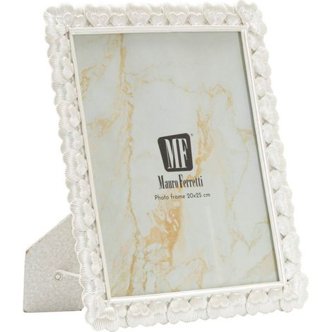 Cornice portafoto in resina argento, 25,3x1,8x30,5 cm – Hearty (1/5)