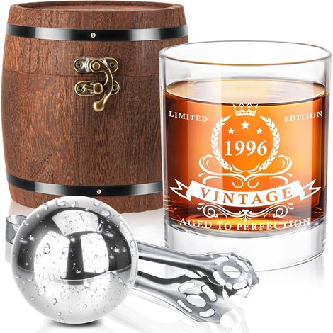 Set regalo 30° compleanno bicchiere whisky cassa botte (1/5)