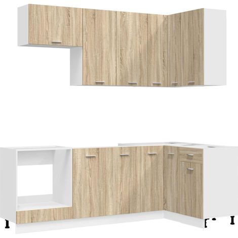 Kitchen Unit LYON 8 pcs Sonoma Oak Engineered Wood vidaXL (1/5)