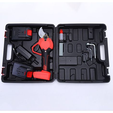 Sécateur électrique 40mm diamètre de coupe – Batterie lithium rechargeable 1500mAh – Lame en alliage SK5 pour coupe nette – Poignée antidérapante (1/5)