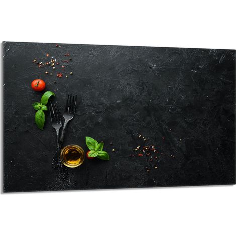 Glas Herdschutzplatte 80x52 Schiefer (1/5)