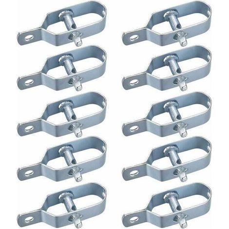 10 Pièces Tendeur Grillage, Tendeur de Clôture, Tendeurs à Fil Barbelé, Kit de Connecteurs Tendeur de Corde pour Fil de Tension (1/5)