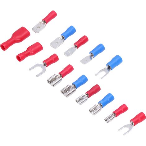 Kit de 140 connecteurs et bornes isolés mâles et femelles à sertir. (1/5)