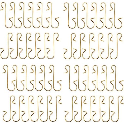 150 hooks for decorations of Christmas, hooks for decorations of fir tree of Christmas, golden (1/5)