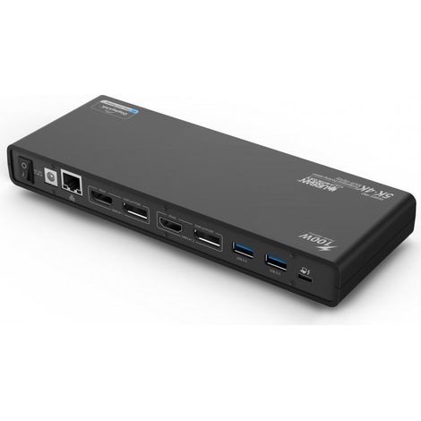 Urban Factory TCD50UF base para portátil y replicador de puertos Alámbrico USB 3.2 Gen 1 (3.1 Gen 1) Type-A + Type-C Negro