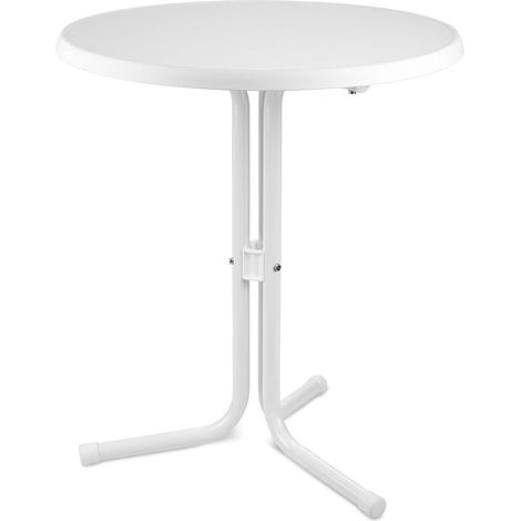 Beautissu Stehtisch Bistrotisch Emma Ø60cm	Weiß