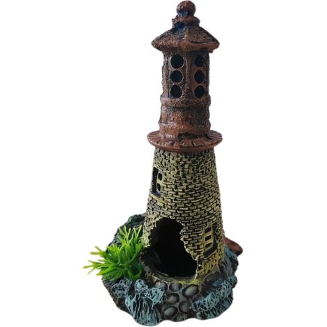 Faro decorativo in miniatura con tema costiero e base appesantita