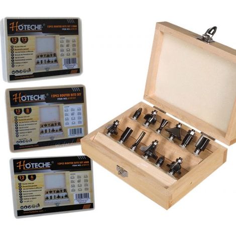 SET 12 PZ FRESE LEGNO FRESE PER SCANALARE GAMBO 6-8-12mm FRESATRICE PANTOGRAFO 8 mm