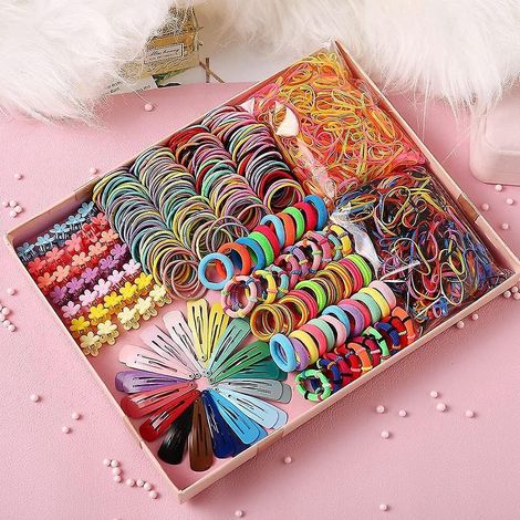 780 Pcs Coffret Cadeau Accessoires Cheveux Bb Petites Filles Pinces Cheveux Noeuds Cravates Tout-petits Barrettes Pingles Cheveux Ensemble Tte O (1/5)