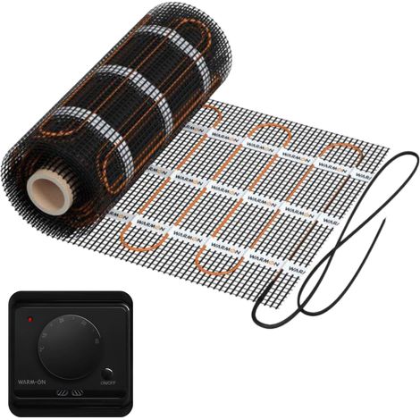 Natte chauffante WARMON CLASSIC LIGHT 100 W/m² avec Thermostat AC3082H analogique, noir