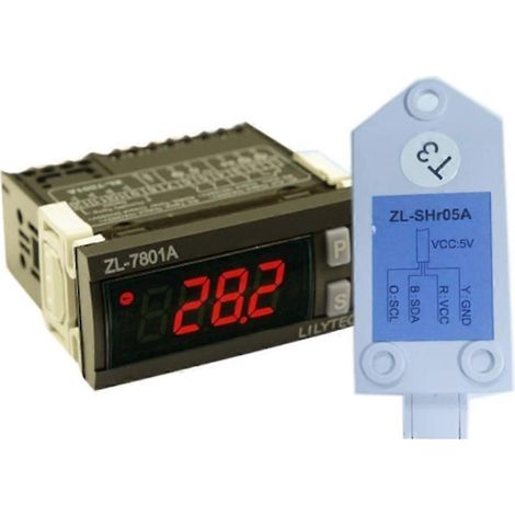 Contrôleur multifonctionnel automatique de température et d'humidité pour incubateur LILYTECH ZL-7801A100-240V avec capteur ZL-SHR05A (1/5)