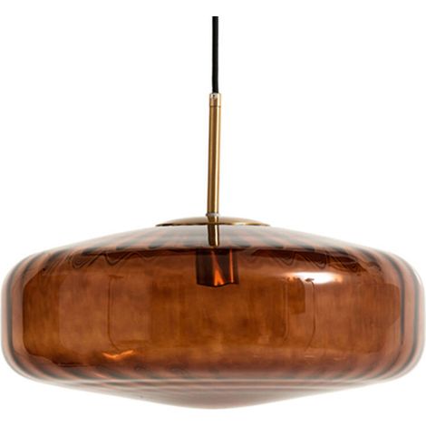Light & Living - hängeleuchte - Pleat - braun gold - glas - Ø