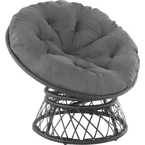 Rattansessel Gargano drehbar - Rattansessel, Drehsessel, Rundsessel - schwarz (1/5)