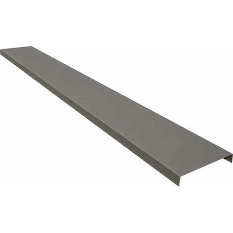 Couvertine aluminium extrudé plat à coller 2,5mm 27x210cm 7039 gris quartz sablé (1/4)