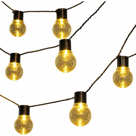 Guirlande Lumineuse LED USB Étanche, 40 Boules Transparentes Blanc Chaud pour Extérieur, Camping, Noël et Fêtes (1/5)