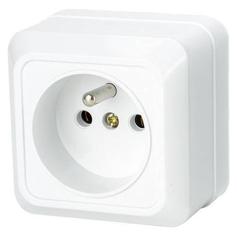 standard European French plug, single plug, high-temperature resistant and suitable for multiple scenes, white (1/2)