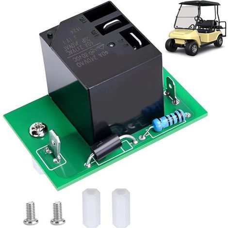 Color: Green and black Material: Metal 48V power relay board for golf cart (1/5)