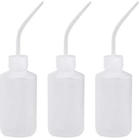 3-teiliges Gießflaschen-Set für Sukkulenten, 250 ml Quetschflasche, transparenter Kunststoff, biegsame Gießkanne zum Gießen von Pflanzen, Speiseöl und anderen Flüssigkeiten (1/5)