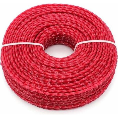 Fil De Tonte En Nylon - 3 mm x 56 m - Pour Têtes De Coupe 2/4 Fils - Compatible Débroussailleuse Et Tondeuse À Gazon (1/4)