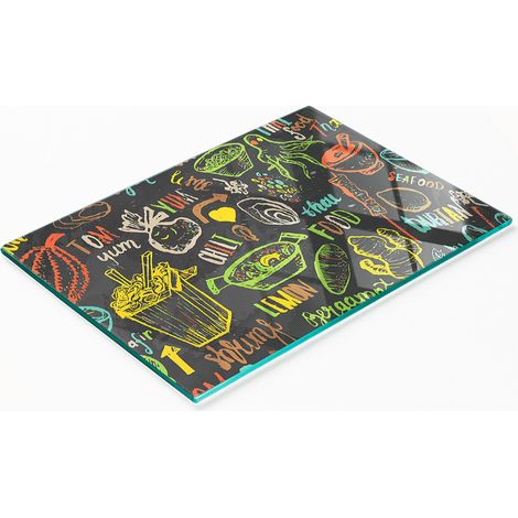 Tabla de cortar y servir de vidrio decorativa para comida tailandesa, 80x52 cm (1/5)