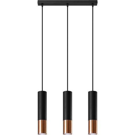 LOOPEZ 3L black/copper pendant lamp (1/5)