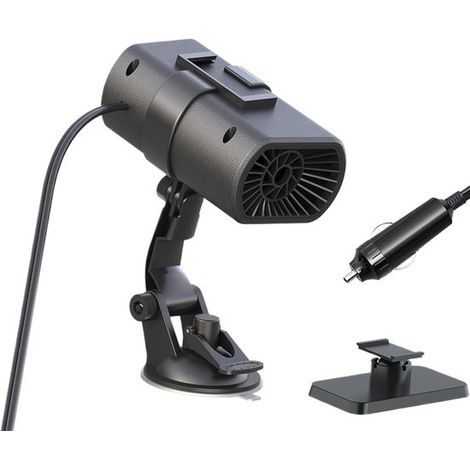 Tragbare 12-V-Autoheizung Autoheizung Auto-Enteiser Heizung Kabinenheizung Luftentfeuchter mit Ventilator 2-in-1-Windschutzscheibenenteiser mit (1/5)