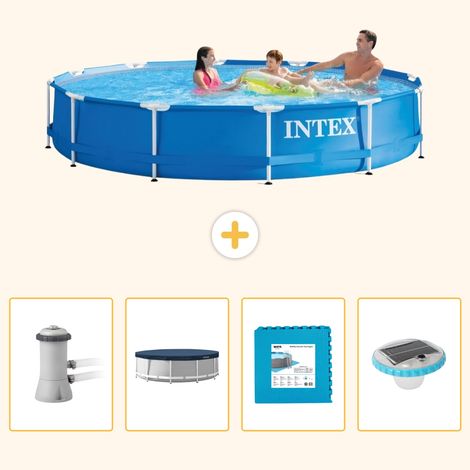 Intex Piscine Tubulaire Ronde - 366x76 cm - 5-pièces  S348 (1/5)