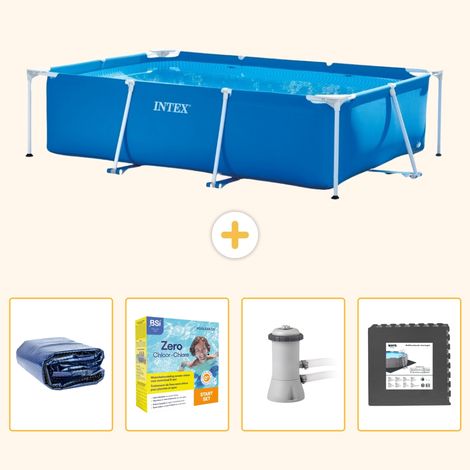 Intex Piscine Tubulaire Rectangulaire - 300x200x75 cm - 5-pièces SCB10 (1/5)