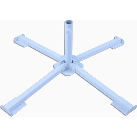 Support de parasol de plage pliable et portable pour terrasse extérieure, blanc (1/5)