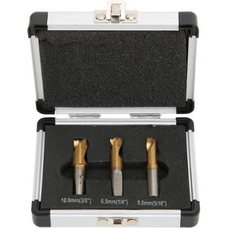 3Pcs Foret à Dépointer, 6.5mm/8mm/10mm Foret Coupeur de Soudage par Points Ensemble Fraises à Dépointer pour Enlever les Joints de Soudure en Tôle